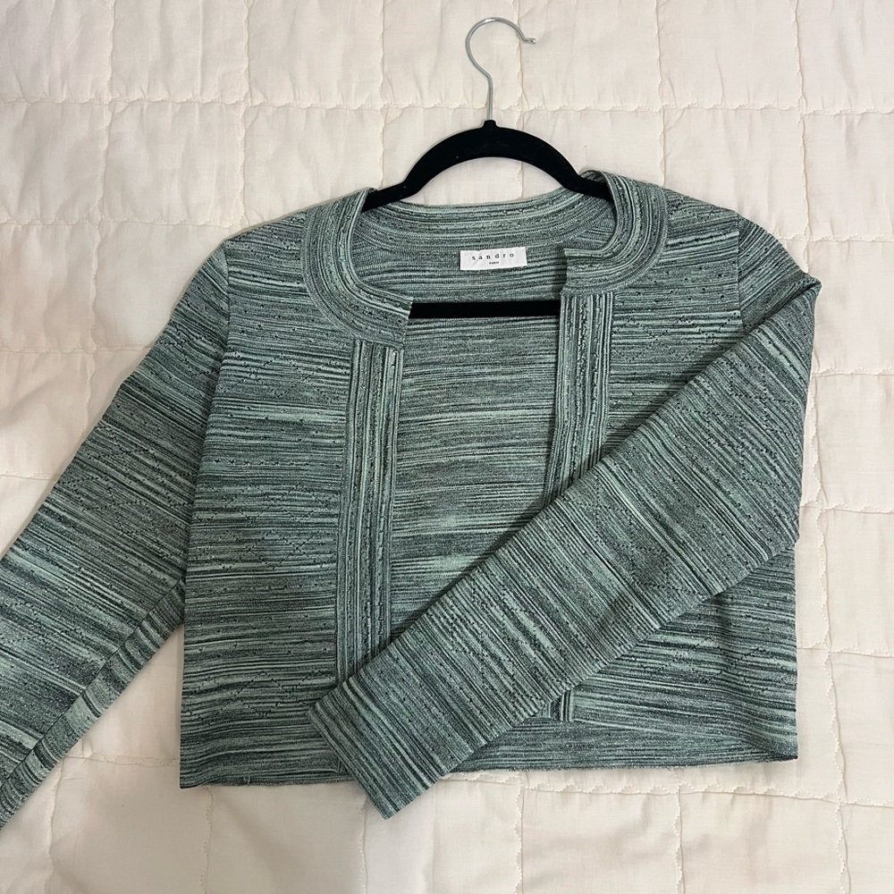 Sandro green cardigan